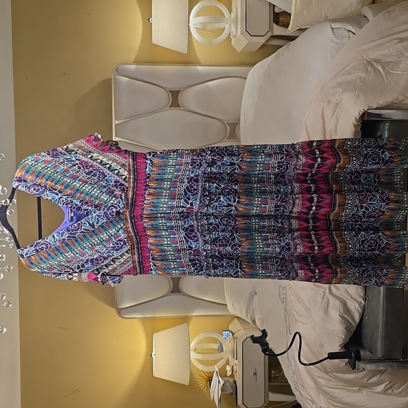 Vibrant Multicolor Maxi Dress - Picture 1 of 15